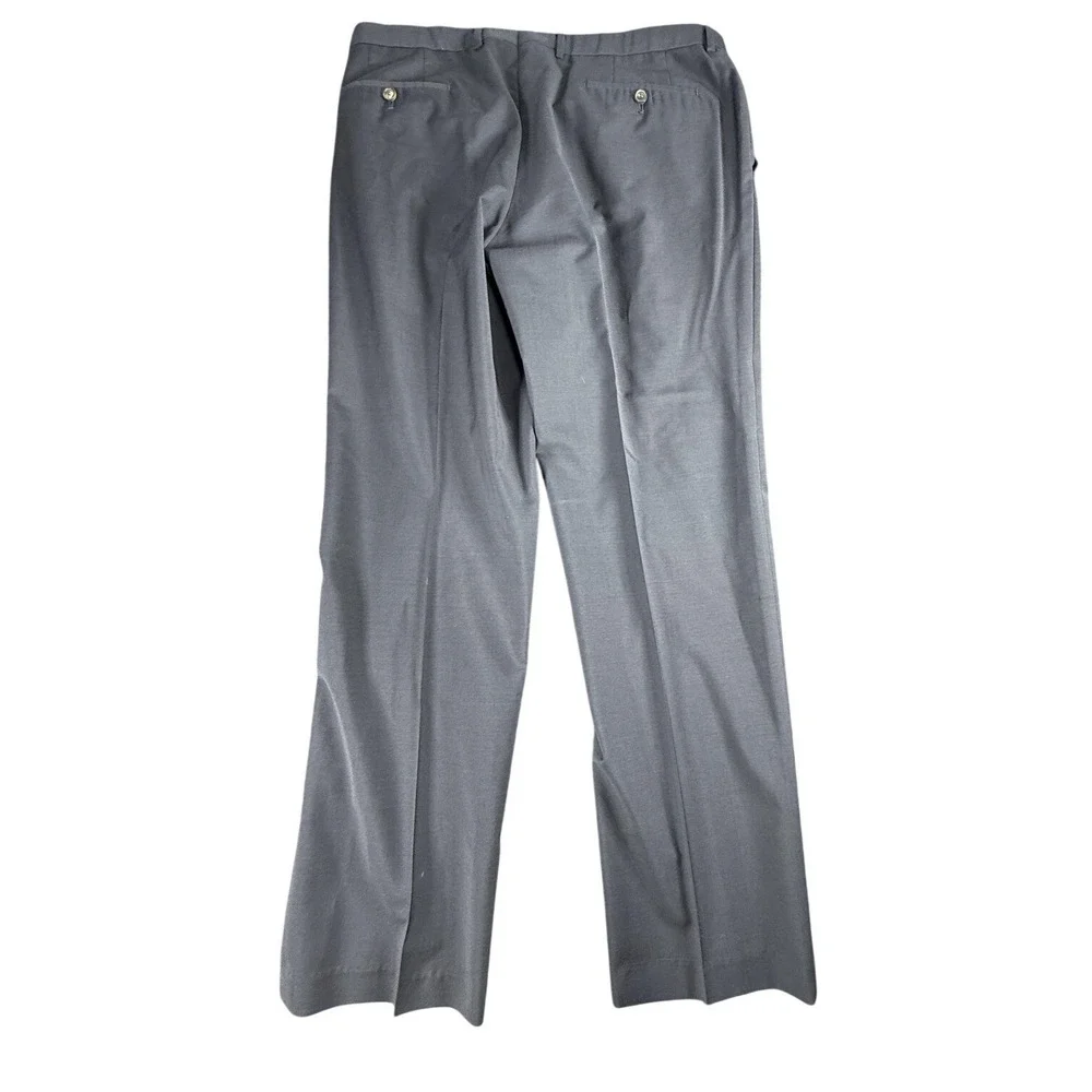 Hugo Boss Dress Pants 38R Navy Virgin Wool‎ Straight Leg Business Career